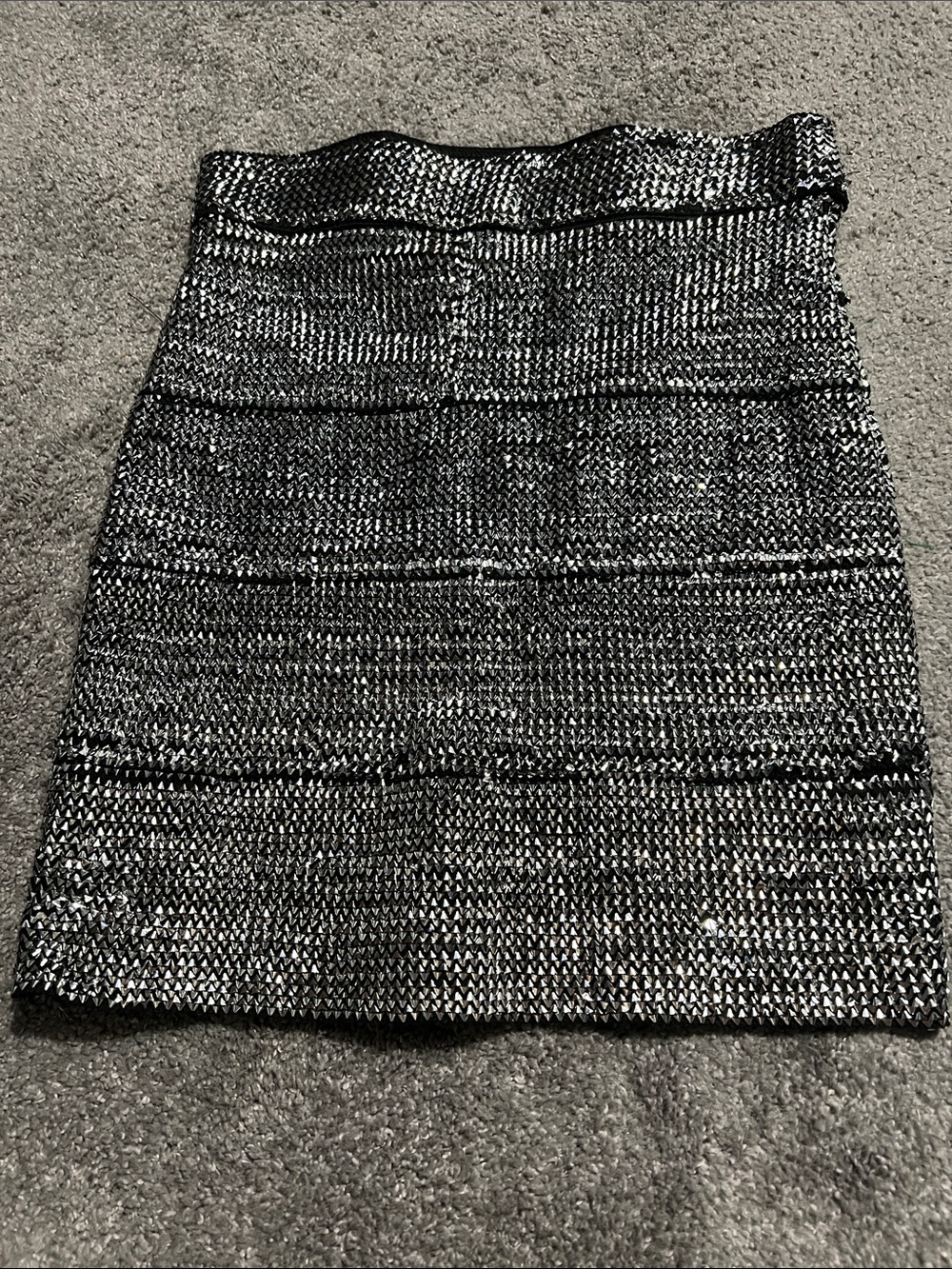 Charlotte Russe Silver Metallic bodycon pencil skirt